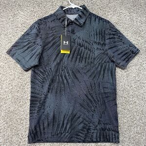 Under Armour Playoff 2.0 Printed Polo Men's Small Floral Loose Fit UPF‎ 40 New